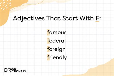 Adjectives That Start with F | YourDictionary