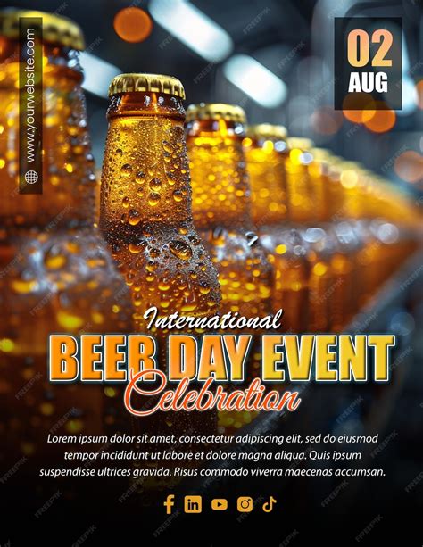 A poster of beer event with a bottle of beer on it | Premium AI ...