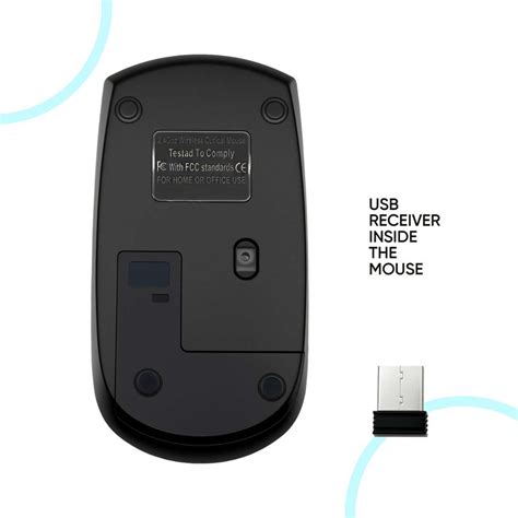 DOZY Wireless Compact Mouse, 1600 DPI Optical sensor 2.4GHz Wireless ...