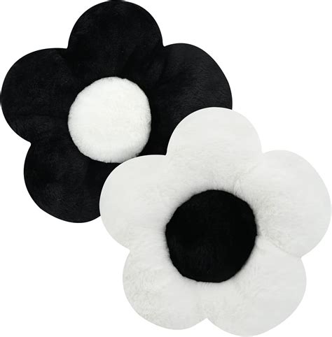 Fadcaer 2 Pcs Flower Floor Pillow Seating Cushion 35cm Flower Shaped ...