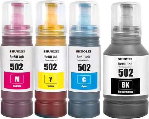 502 Ink Refill Bottles Compatible with Epson 502 Ink Refill Bottles for ...