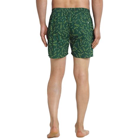 Buy Big Fox Men's Printed Cotton Boxer Shorts (BX_013_Green_XL) at ...