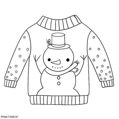 Sweater Christmas Template Ugly White Clipart Winter Coloring Sweaters ...