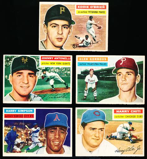 Lot Detail - 1956 Topps Bb- 5 Diff- Gray Backs