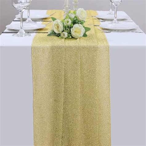 Aviviho 10ft Gold Table Runner Glitter Table Runner India | Ubuy