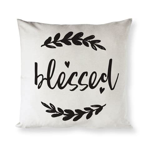 Blessed Cotton Canvas Pillow Cover | Canvas pillow, Decorative pillow ...