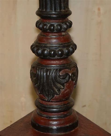 Stunning Hand Carved circa 1800 Large Floor Standing Extra Large Candle ...
