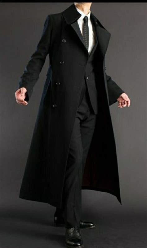 Men Black Winter Long Overcoat Long Trench Coat Men New Jacket - Etsy UK