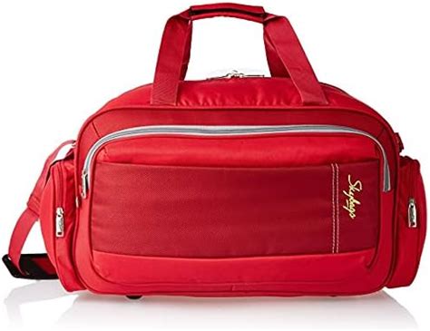 Skybags Cardiff Polyester 52 Cms Wheel Travel Duffle Bag (Red), 28 ...
