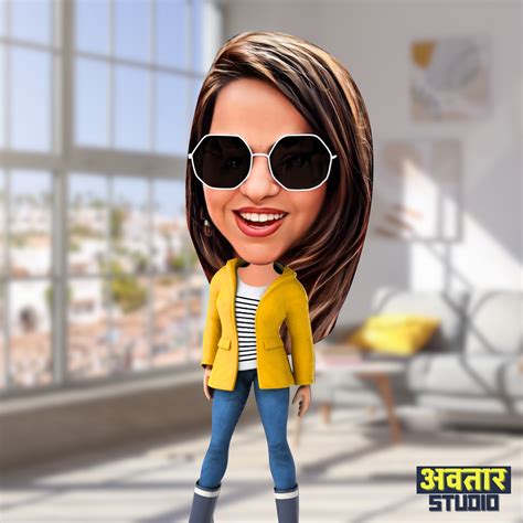 Avatar Display Picture (DP) - GIRL POSE - 1 – Avataar Studio