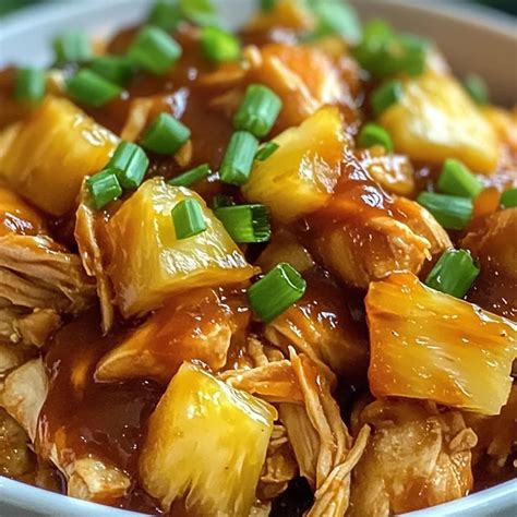Crockpot Pineapple BBQ Chicken