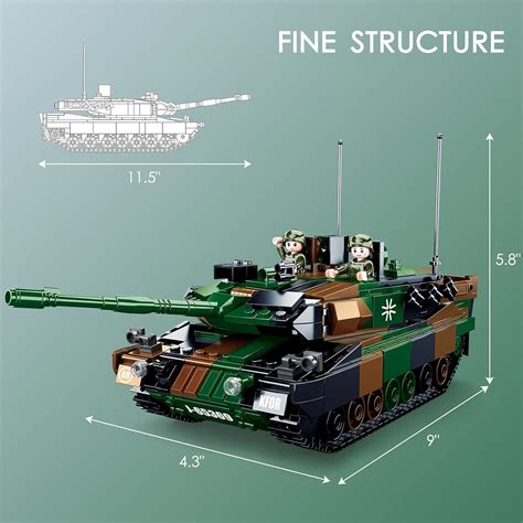 Buy Sluban Leopard 2A5 Main Battle Tank Building Blocks Toy, 2 in 1 ...