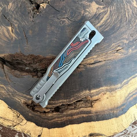 Reate EXO M S/E Gravity Knife Titanium Handle w/ Multi-Color G10 ...