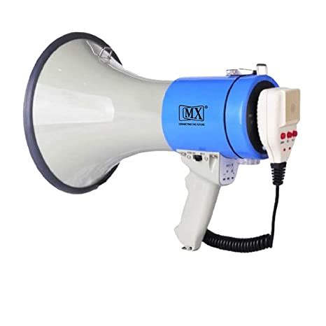 MX 50W Portable Handheld Megaphone with Siren Alarm – Powerful PA ...
