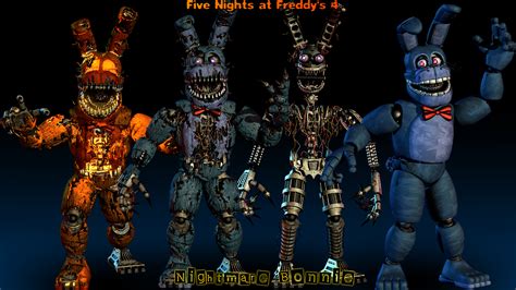 Nightmare Bonnie Model Showcase - [FNaF 4 Blender] by ChuizaProductions ...