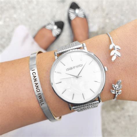 Shop Joker & Witch Silver Watch Bracelet Set For Women Online