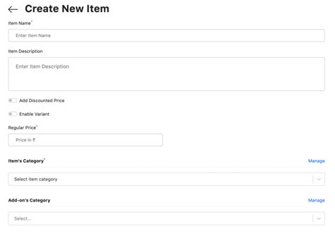How to create a Food Item using Gleeca? - Gleeca