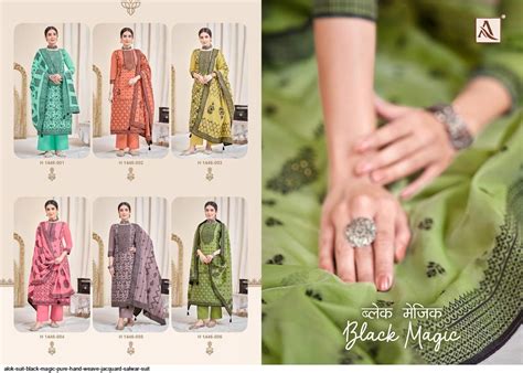Black Magic Alok Jacquard Pant Style Suits – Kavya Style Plus