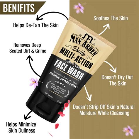 Buy MAN ARDEN DAILY MULTI-ACTION DE-TAN FACEWASH FOR MEN | WITH ...