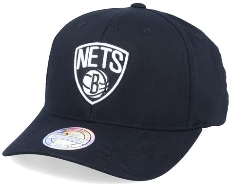 Brooklyn Nets Logo High Crown Black 110 Adjustable - Mitchell & Ness ...