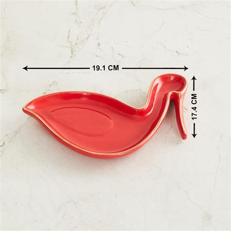 Buy Asgard Red Solid Ceramic Duck Platter from Home Centre at just INR ...