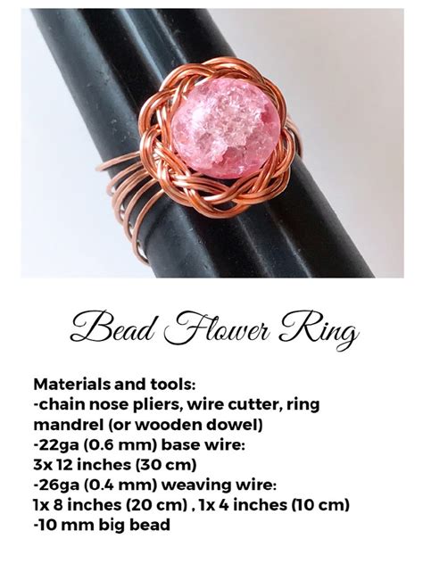 Image result for Beaded Flower Ring Tutorial