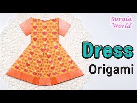 Image result for Origami Paper Dress Tutorial