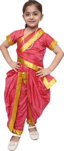 KAKU FANCY DRESSES Marathi Lavni Readymade Saree For Girls, Folk Dance ...