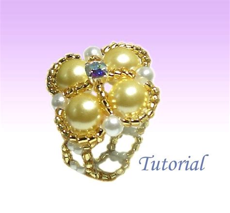 Free Fancy Beaded Ring Tutorials 的图像结果