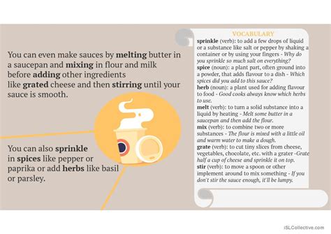 Image result for Cooking Vocabulary Examples