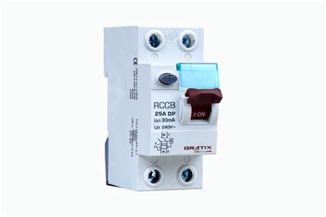 GRATIX 25 AMP PVC plastic 2 pole DP RCCB/ELCB single phase with ISI ...