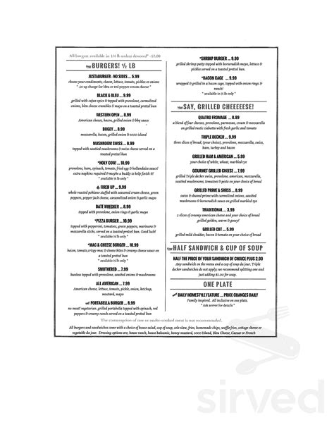 Billy Goat 9 & Dine menu in New Carlisle, Indiana, USA