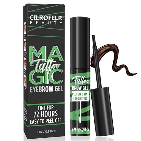 Cilrofelr Peel Off Eyebrow Gel Tint, Upgrade Tattoo Brow Gel For Up To ...