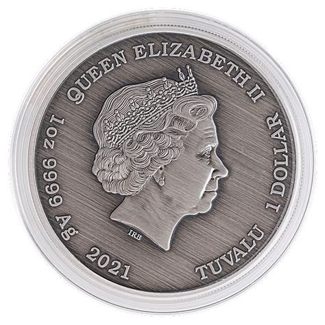 Tuvalu Silver Gods Of Olympus 2021 - Hades - Antiqued Finish - 1 oz