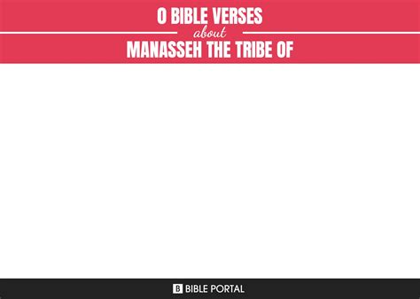 43 Bible Verses about Manasseh, The Tribe Of