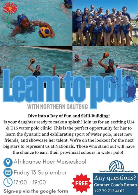 U14 and u15 Girls Water Polo Clinic, Afrikaanse Hoër Meisieskool ...