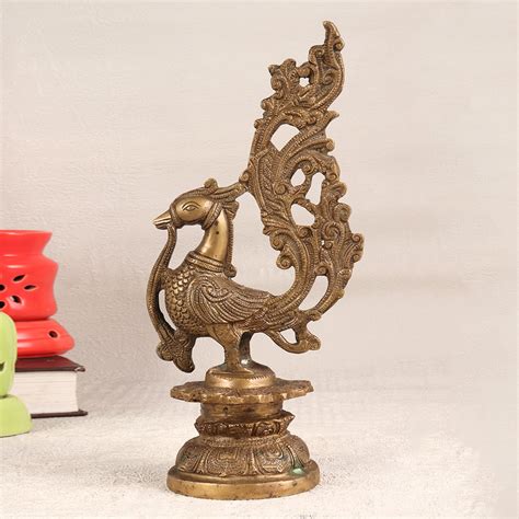 Buy the best-selling Brass Peacock Statue online | IndianShelf