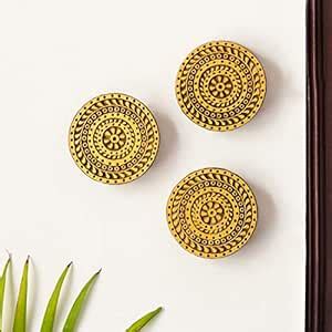 ExclusiveLane 'Mandala' Hand Carved Sheesham Wooden Blocks Wall Hanging ...