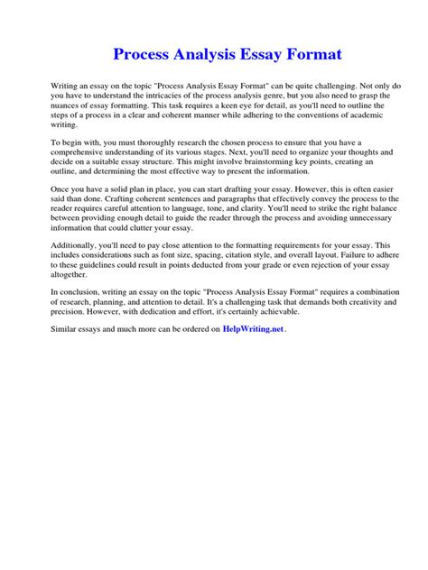 Image result for Process Analysis Thesis Examples