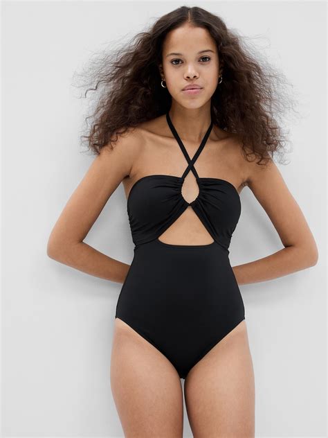 Halter One-Piece Swimsuit | Gap