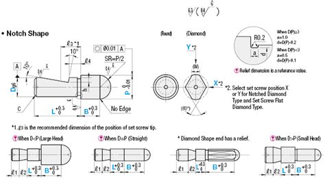 Locating Pins - Sphere Large/Small Head (Set Screw-Notch Shape ...