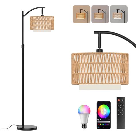 Bay Isle Home™ Boho Floor Lamp - Arched Floor Lamps For Living Room ...