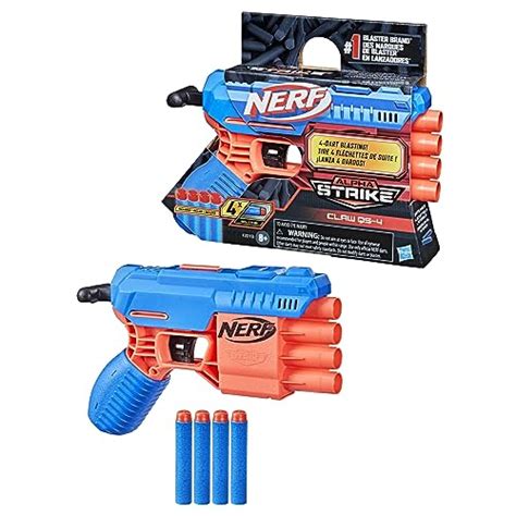 Nerf Alpha Strike Claw QS-4 Blaster 4 Official Nerf Elite Foam Darts Rs ...