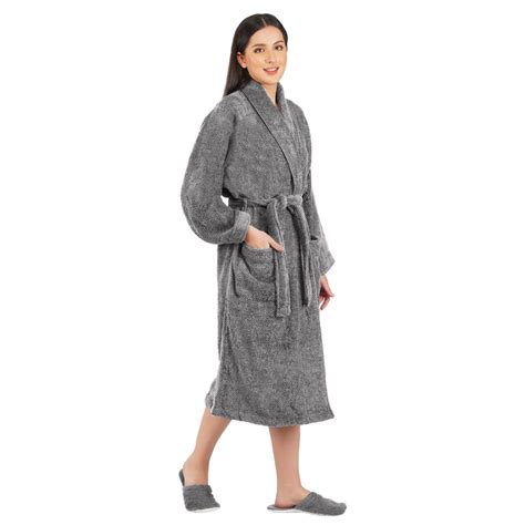 Canningvale Women 550 GSM Cotton Bathrobe - Navy Blue – Rangoli