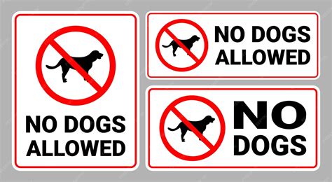 Premium Vector | No Dogs Allowed Sign Collection