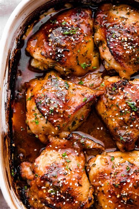 Honey Garlic Baked Chicken Thighs | Recipe Cart | Recipe Cart