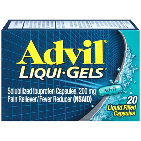 Advil Liqui-Gels Pain and Headache Reliever Ibuprofen, 200 Mg Liquid ...