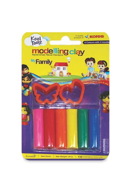 Arjoos | KORES KOOL TOOLS MODELLING CLAY PACK (MULTICOLOR) with 2 Moul ...