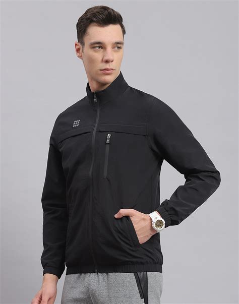 Buy Rock.it Black Solid Stand Collar Full Sleeve Jacket Online in India ...