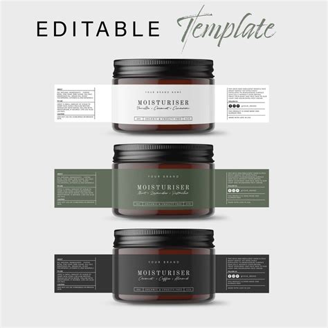 Editable Product Label Templates